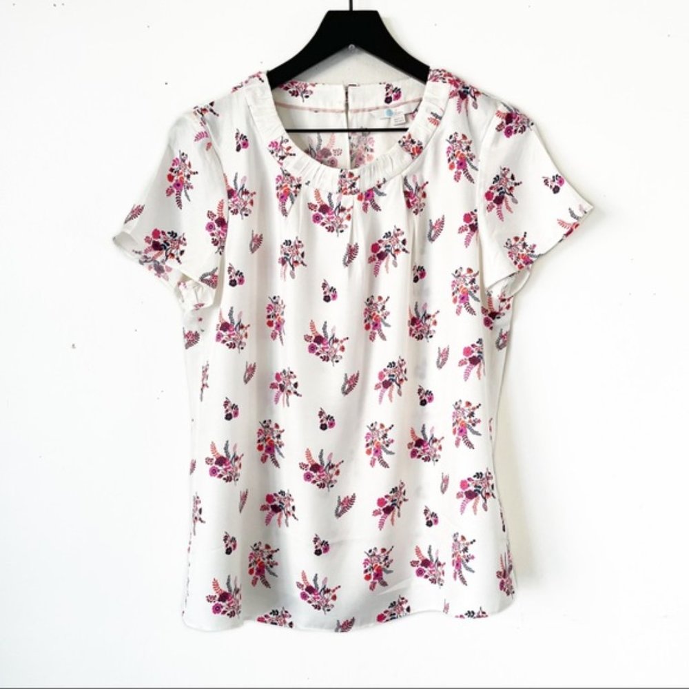Boden Carey Silk Blend Floral Top M